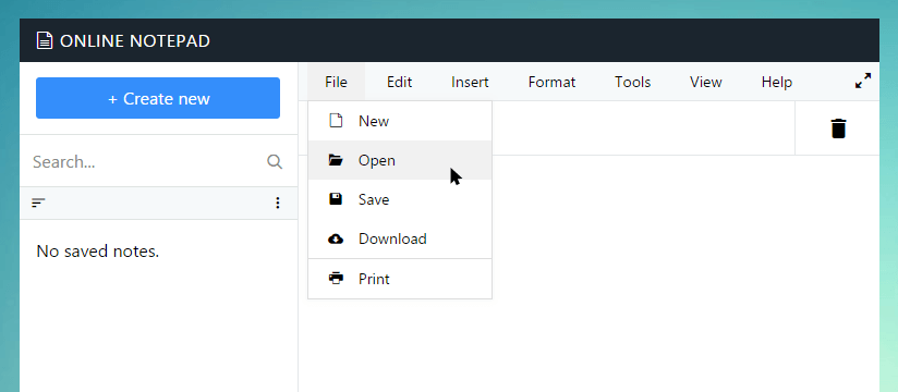 Open text file in Fewmedia
